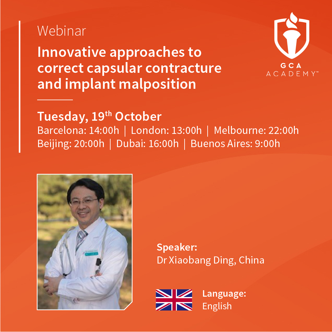 GCA Webinar Dr Ding Oct Social Media Post textured implants, webinar, breast implants