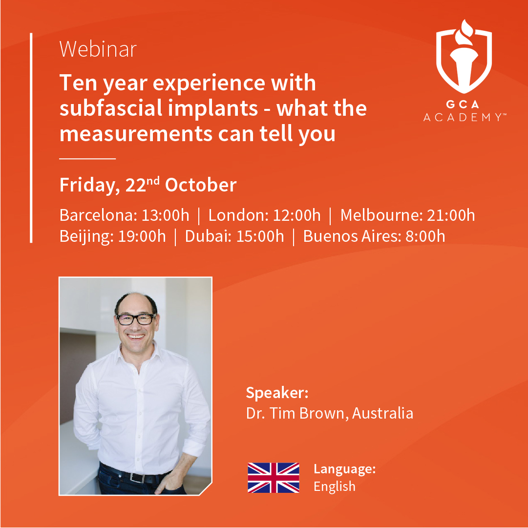 GCA Webinar Mr Brown Social Media Post textured implants, webinar, breast implants