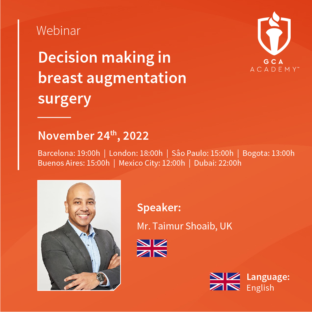 GCA_Webinar_Nov_Mr Shoaib_Social Media_Post GCA Academy Webinar A Confident Choice for LifeTM #GCAAcademy Link to register: https://us02web.zoom.us/webinar/register/WN_gPf3QfV-RyumeKIq-sbIwA Single Stage Prepectoral Breast Reconstruction Without Acellular Dermal Matrix